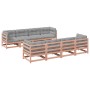 9-piece garden sofa set with Douglas fir wood cushions by vidaXL, Garden sets - Ref: Foro24-3299360, Price: 886,58 €, Discoun...