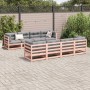 9-piece garden sofa set with Douglas fir wood cushions by vidaXL, Garden sets - Ref: Foro24-3299360, Price: 886,58 €, Discoun...