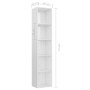 Glossy white plywood shelf 40x30x189 cm by vidaXL, Bookcases and shelves - Ref: Foro24-800960, Price: 79,34 €, Discount: %