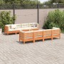 9-piece garden sofa set with wax-brown pine wood cushions by vidaXL, Garden sets - Ref: Foro24-3299362, Price: 784,95 €, Disc...