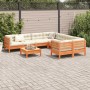 9-piece garden sofa set with wax-brown pine wood cushions by vidaXL, Garden sets - Ref: Foro24-3299374, Price: 784,95 €, Disc...