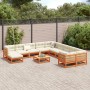 Gartensofa-Set 12-teilig aus massivem Kiefernholz, wachsbraun von vidaXL, Gartensets - Ref: Foro24-3299652, Preis: 765,62 €, ...