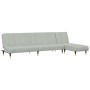 Zweiteilige Sofagarnitur aus hellgrauem Samt von vidaXL, Sofas - Ref: Foro24-3216295, Preis: 355,99 €, Rabatt: %