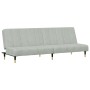 Zweiteilige Sofagarnitur aus hellgrauem Samt von vidaXL, Sofas - Ref: Foro24-3216295, Preis: 355,99 €, Rabatt: %