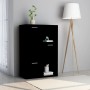 Black plywood storage cabinet 60x29.5x90 cm by vidaXL, Bookcases and shelves - Ref: Foro24-801135, Price: 56,62 €, Discount: %