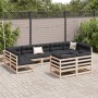 Gartensofa-Set 9-teilig aus massivem Kiefernholz von vidaXL, Gartensets - Ref: Foro24-3299625, Preis: 489,83 €, Rabatt: %