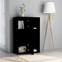 Black plywood storage cabinet 60x29.5x90 cm by vidaXL, Bookcases and shelves - Ref: Foro24-801135, Price: 56,62 €, Discount: %