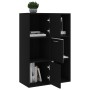 Black plywood storage cabinet 60x29.5x90 cm by vidaXL, Bookcases and shelves - Ref: Foro24-801135, Price: 56,62 €, Discount: %