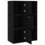 Black plywood storage cabinet 60x29.5x90 cm by vidaXL, Bookcases and shelves - Ref: Foro24-801135, Price: 56,62 €, Discount: %