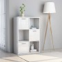 Engineered wood storage cabinet in white, 60x29.5x90 cm by vidaXL, Bookcases and shelves - Ref: Foro24-801140, Price: 73,85 €...