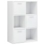 Engineered wood storage cabinet in white, 60x29.5x90 cm by vidaXL, Bookcases and shelves - Ref: Foro24-801140, Price: 73,85 €...