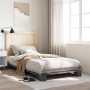 Gray pine wood bed frame with headboard 100x200cm by vidaXL, Beds and slatted bases - Ref: Foro24-3281545, Price: 148,79 €, D...