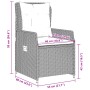 Garden recliners 2 pcs light gray synthetic rattan by vidaXL, Garden chairs - Ref: Foro24-368657, Price: 204,91 €, Discount: %