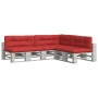 Pallet cushions 7 pieces red fabric by vidaXL, Cushions for chairs and sofas - Ref: Foro24-3217148, Price: 205,17 €, Discount: %