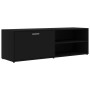 Black plywood TV cabinet 120x34x37 cm by vidaXL, TV Furniture - Ref: Foro24-801153, Price: 54,47 €, Discount: %