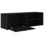 Black plywood TV cabinet 120x34x37 cm by vidaXL, TV Furniture - Ref: Foro24-801153, Price: 54,47 €, Discount: %