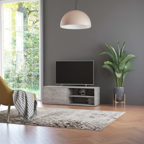 TV stand made of gray concrete plywood 120x34x37 cm by vidaXL, TV Furniture - Ref: Foro24-801156, Price: 51,67 €, Discount: %