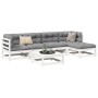 Gartensofa-Set 6-teilig aus massivem weißem Kiefernholz von vidaXL, Gartensets - Ref: Foro24-3299397, Preis: 363,56 €, Rabatt: %