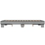 Estructura cama madera ingeniería metal gris Sonoma 135x190 cm de vidaXL, Camas y somieres - Ref: Foro24-845895, Precio: 106,...