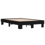 Estructura de cama madera de ingeniería y metal negro 140x190cm de vidaXL, Camas y somieres - Ref: Foro24-845897, Precio: 107...