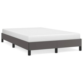 Gray synthetic leather bed frame 120x190 cm by vidaXL, Beds and slatted bases - Ref: Foro24-3269623, Price: 95,48 €, Discount: %