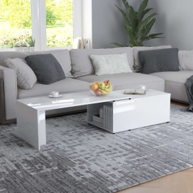 Glossy white plywood coffee table 150x50x35 cm by vidaXL, Coffee table - Ref: Foro24-801343, Price: 113,00 €, Discount: %