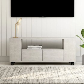 Concrete gray plywood TV cabinet 120x35x48 cm by vidaXL, TV Furniture - Ref: Foro24-801350, Price: 84,57 €, Discount: %