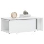 Mesa de centro madera contrachapada blanco brillo 150x50x35 cm de vidaXL, Mesas de centro - Ref: Foro24-801343, Precio: 114,4...