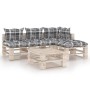 Pallet garden furniture set 5 pieces with pine wood cushions by vidaXL, Garden sets - Ref: Foro24-3066262, Price: 375,99 €, D...