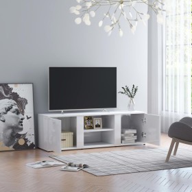 Glossy white plywood TV cabinet 120x34x37 cm by vidaXL, TV Furniture - Ref: Foro24-801167, Price: 60,35 €, Discount: %