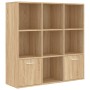 Regal aus Sonoma-Eichensperrholz, 98 x 30 x 98 cm von vidaXL, Bücherregale und Regale - Ref: Foro24-801119, Preis: 101,70 €, ...