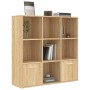 Regal aus Sonoma-Eichensperrholz, 98 x 30 x 98 cm von vidaXL, Bücherregale und Regale - Ref: Foro24-801119, Preis: 101,70 €, ...