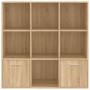 Regal aus Sonoma-Eichensperrholz, 98 x 30 x 98 cm von vidaXL, Bücherregale und Regale - Ref: Foro24-801119, Preis: 101,70 €, ...