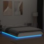 Estructura de cama con LED madera ingeniería blanco 140x190 cm de vidaXL, Camas y somieres - Ref: Foro24-3281126, Precio: 176...