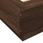 Estructura cama con luces LED madera roble marrón 140x190 cm de vidaXL, Camas y somieres - Ref: Foro24-3281132, Precio: 176,0...