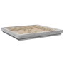 Estructura de cama madera de ingeniería gris Sonoma 200x200 cm de vidaXL, Camas y somieres - Ref: Foro24-3281166, Precio: 179...