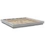 Sonoma gray engineered wood bed frame 200x200 cm by vidaXL, Beds and slatted bases - Ref: Foro24-3281166, Price: 179,33 €, Di...