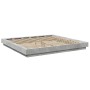 Estructura de cama madera de ingeniería gris hormigón 200x200cm de vidaXL, Camas y somieres - Ref: Foro24-3281164, Precio: 17...