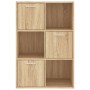 Armario almacenamiento madera contrachapada roble 60x29,5x90 cm de vidaXL, Librerías y estanterías - Ref: Foro24-801137, Prec...