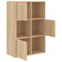 Armario almacenamiento madera contrachapada roble 60x29,5x90 cm de vidaXL, Librerías y estanterías - Ref: Foro24-801137, Prec...