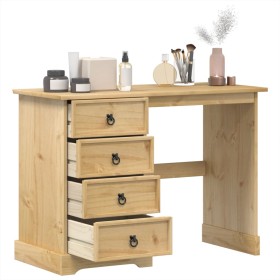 Corona dressing table solid pine wood 104x47x75 cm by vidaXL, Desks - Ref: Foro24-4005684, Price: 139,40 €, Discount: %