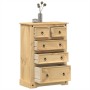 Corona chest of drawers solid pine wood 80x43x114 cm by vidaXL, Storage trunks - Ref: Foro24-4005671, Price: 196,61 €, Discou...