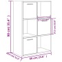 Gray plywood storage cabinet 60x29.5x90 cm by vidaXL, Bookcases and shelves - Ref: Foro24-801138, Price: 62,99 €, Discount: %