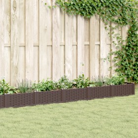 Planter with pegs PP brown 362.5x42.5x28.5 cm by vidaXL, Pots and planters - Ref: Foro24-368021, Price: 94,20 €, Discount: %