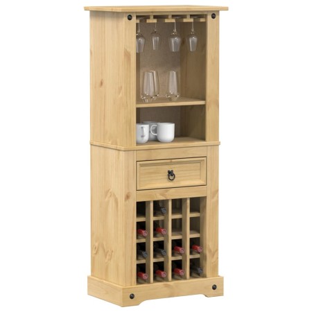 Mueble botellero Corona madera maciza de pino 56x35x120 cm de vidaXL, Armarios para vino y licores - Ref: Foro24-4005686, Pre...