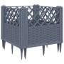 Planter with pegs PP gray 43.5x43.5x43.5 cm by vidaXL, Pots and planters - Ref: Foro24-368009, Price: 31,25 €, Discount: %