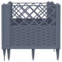 Planter with pegs PP gray 43.5x43.5x43.5 cm by vidaXL, Pots and planters - Ref: Foro24-368009, Price: 31,25 €, Discount: %