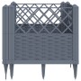 Planter with pegs PP gray 43.5x43.5x43.5 cm by vidaXL, Pots and planters - Ref: Foro24-368009, Price: 31,25 €, Discount: %