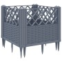 Planter with pegs PP gray 43.5x43.5x43.5 cm by vidaXL, Pots and planters - Ref: Foro24-368009, Price: 31,25 €, Discount: %