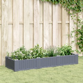 Planter with gray PP pegs 125x40x28.5 cm by vidaXL, Pots and planters - Ref: Foro24-368014, Price: 37,99 €, Discount: %